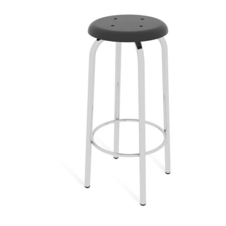 Banco de laboratorio cromado asiento polipropileno